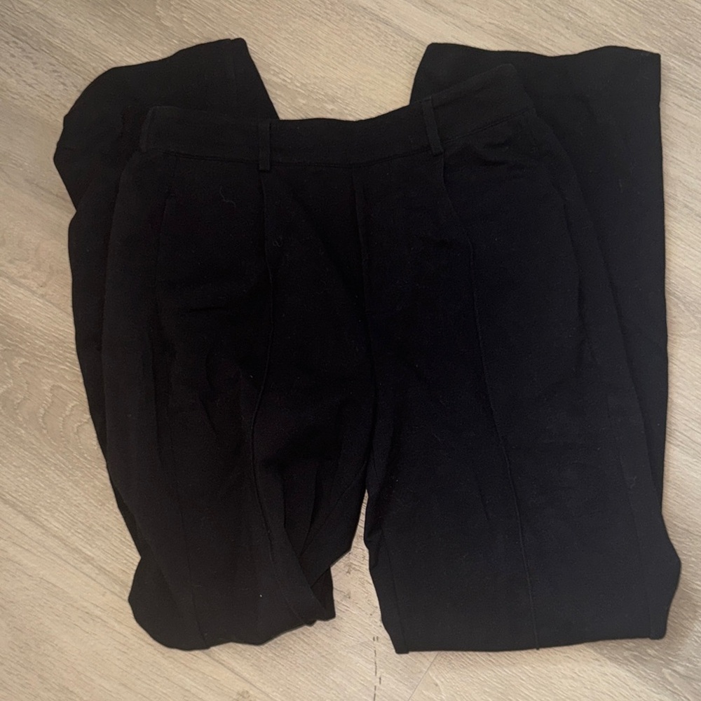NIC+ZOE Black Straight-Leg Dress Trousers